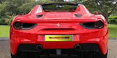 Ferrari 488 Hire Rear