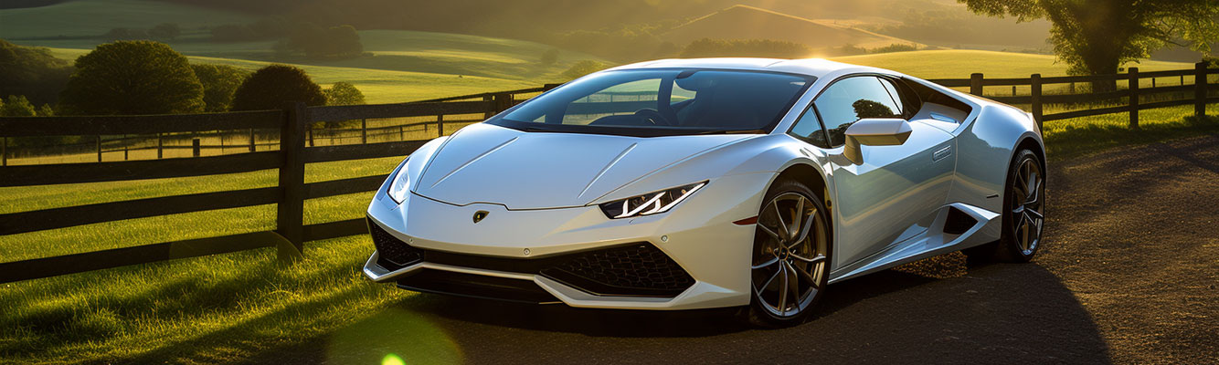 Lamborghini Huracan driving South Downs