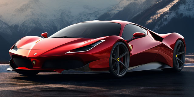 Ferrari Sleek Design for Electric Supercar